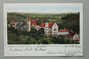 AK Gruss aus Rothenburg ob der Tauber / 1903 / Wildbad Rothenburg / Strassen